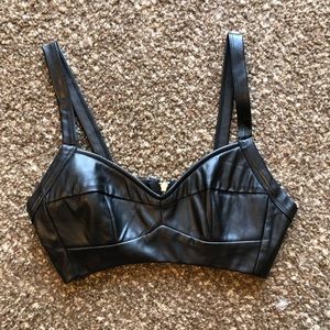 Leather bralette/top
